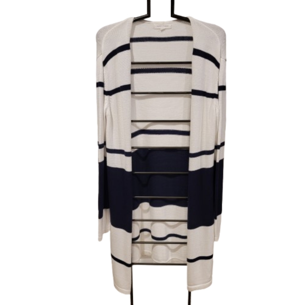 Honey Punch Navy and White Striped Cardigan - Picture 2 of 8
